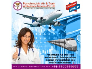 Choose Latest Model Onboard Air and Train Ambulance Services in Jammu By Panchmukhi