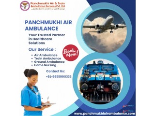 Hire Reliable Panchmukhi Air and Train Ambulance Services in Patna with Bed-to-Bed Transfer