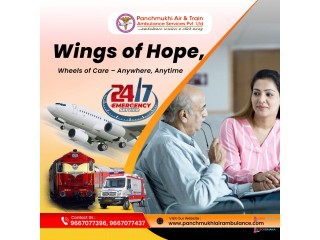 Book Our Panchmukhi Air and Train Ambulance Services in Delhi, with Life Saving Feature