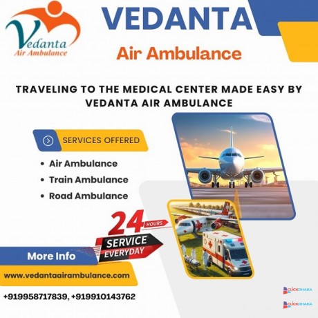 vedanta-air-ambulance-service-in-dibrugarh-with-medical-devices-at-affordable-fee-big-0