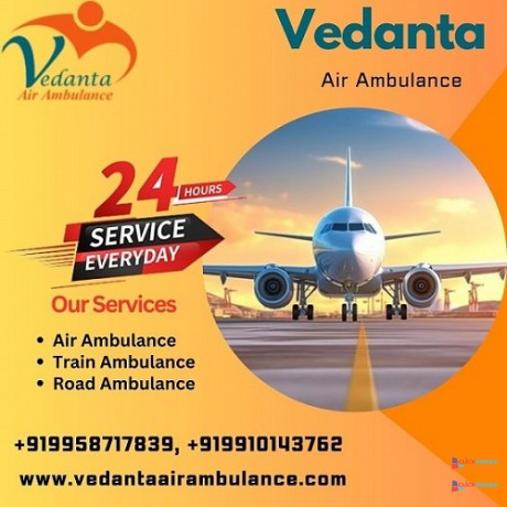 vedanta-air-ambulance-service-in-raipur-with-high-grade-medical-service-at-affordable-fee-big-0