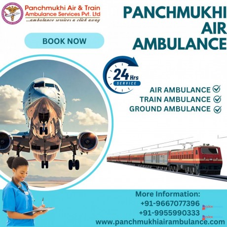 hire-affordable-panchmukhi-air-and-train-ambulance-services-in-varanasi-with-splendid-medical-care-big-0