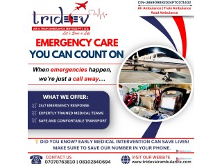 24/7 Critical Care Air Ambulance: Tridev Air Ambulance Services in Guwahati