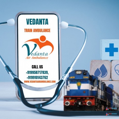 hire-luxurious-vedanta-train-ambulance-service-in-hyderabad-with-medical-equipment-big-0