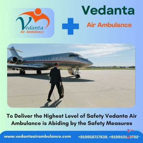 book-superlative-vedanta-air-ambulance-service-in-indore-with-top-class-medical-kit-big-0