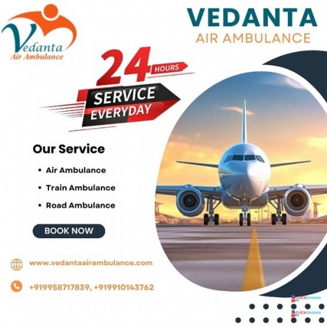 hire-vedanta-air-ambulance-service-in-ahmadabad-with-a-top-level-healthcare-facility-big-0