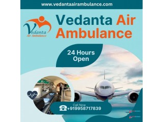 Get an Air Ambulance from Kolkata with Superior Medical Tools by Vedanta