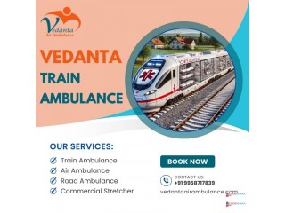 ICU-equipped Train Ambulance Services in Ranchi  by Vedanta with Skilled Doctors and Paramedics