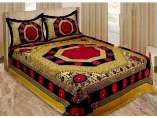 Golden Color King Size Bed Sheet