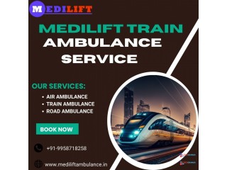 Medilift Train Ambulance in Guwahati booking is Available all over India