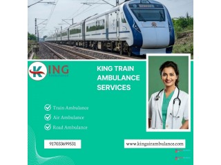 King Train Ambulance Service in Dibrugarh carries life saving equipment