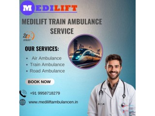 Medilift Train Ambulance Service in Varanasi provides quick healthier emergency Transfer