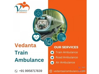 Quick and Safe Vedanta Train Ambulance Service in Kochin for Critical Patient Transportation