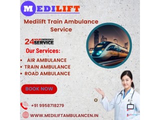 Patna has Medilift medical train ambulance is the perfect transport services