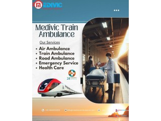 Medivic Train Ambulance Service in Guwahati is operated in a Well-Equipped Train Ambulance