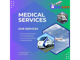 Medilift Train Ambulance Services in Delhi provides the best medical personnel aboard the Trains