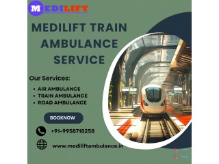 Book the Medilift Train Ambulance in Raipur provides the best medical tools