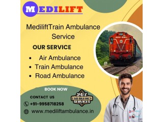 Hire Medilift train ambulance in Patna to transport sickly patient services