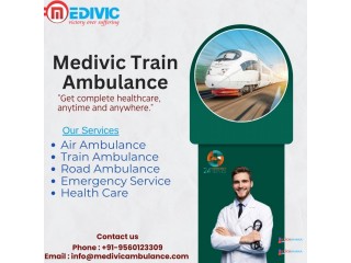 Medivic Train Ambulance in Guwahati is a customized medical transport service