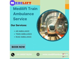 Hire the most trusted Medilift Train Ambulance Service in Jabalpur with life-saving ICU setup