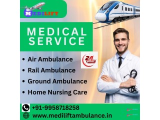 Choose Medilift Train Ambulance service in Mumbai for protected patient relocated