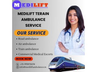 Choose a Medilift Train Ambulance in Patna providing superior health care.