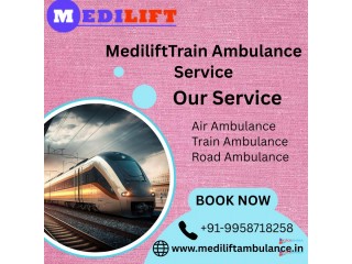 Medilift Train Ambulance in Kolkata ensures swift and secure transportation for ill patients