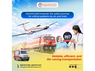 Choose Panchmukhi Air and Train Ambulance Services in Guwahati with Medical Tools and Facility