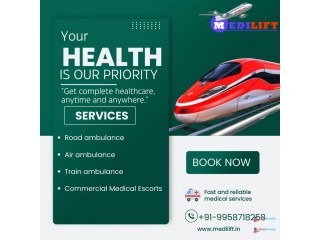 Take the Medilift Train Ambulance in Kolkata while being watched over by a physician