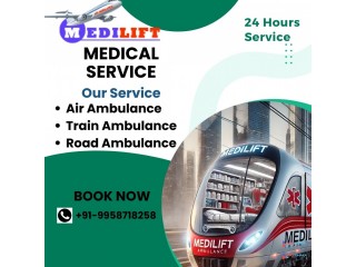 Medilift Train Ambulance Service in Ranchi can transfer every patient