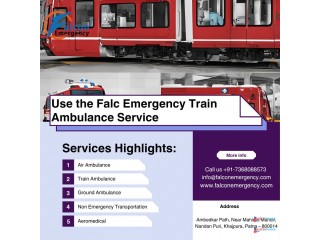 For a hassle-free patient transfer, use the Falc Emergency Train Ambulance in Kolkata