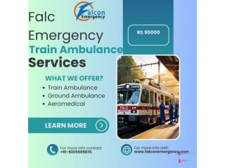 Hire the Falc Emergency Train Ambulance Service in Patna for fast and safe patient transport.