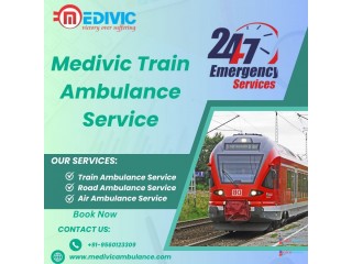 Medivic Train Ambulance Service in Lucknow provides all facilities, including ICU, to patients