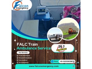 Book the best Falc Emergency Train Ambulance Service in Patna which offers High-tech ICU Setup