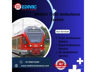 Medivic Train Ambulance in Dibrugarh provides a 100% safe facility