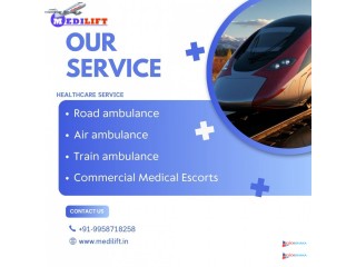 Use Medilift Train Ambulance in Dibrugarh provides Suitable during Transfer